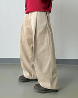 Marel One-tuck Wide Cotton Pants