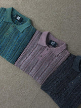 ASCLO ミックスカラーアンティーク半袖ニット(3color)