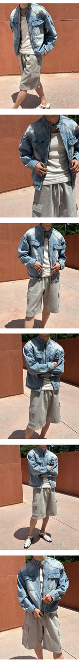 [S/S] Cool denim biker jacket (3color)