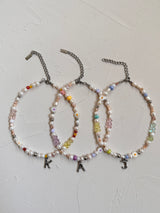 【MADE】Florist - Gummy Bear & Freshwater Pearl Letter Necklace (A-Z)