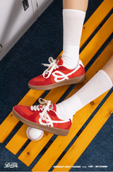HBD/We Flower Joint Name Retro German Training Shoes - RED