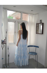 Sky Cloud Cancan Sleeveless Long One Piece