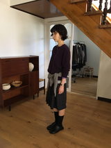 Dual-button round cardigan (3color)