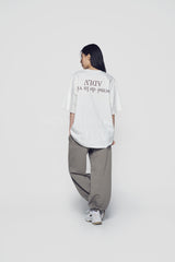 24FW アップサイドダウンベーシックロゴショートスリーブTシャツ クリーム