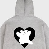 [UNISEX] ベアハートバックプリントフーディー