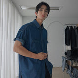 ASCLO Summer Denim Roll Up Shirt (2color)