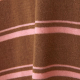 Stripe crop kara top Pink/brown