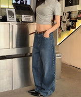 スタッドワイドデニムパンツ