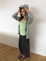 SLUB HOOD ZIP-UP