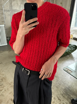 [Unisex] Summer boucle half knit(4color)