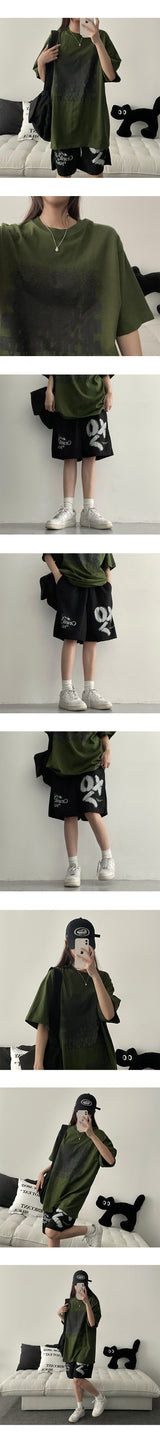 Prom printing Half-length Training Shorts