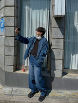 3 TAP Smoke Wrinkle Wash Denim Shirt (2color)