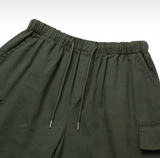Liu Washing Cargo Banding Shorts