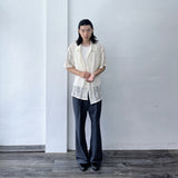 Textured Wide-Leg Trousers