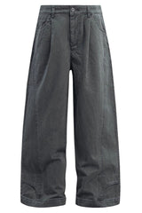 Washed Straight Work Pants