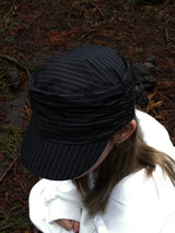 Rodi Pinstripe Shirred Cap (1c)
