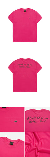 24FW HOSHI X ADLV ワッペン 半袖Tシャツ ピンク