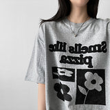 バード オーバーサイズ フィット フラワー ショートスリーブ Tシャツ