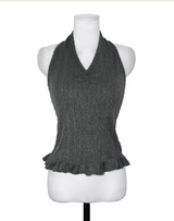 kint halter fur sleeveless nt top
