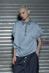 シークインセーフティピンポロTシャツ