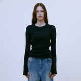 Double Layered Strap Top (BLACK)