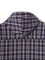 Plaid Check Hooded Shirt (2 Colors)