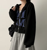 Love Me Dot Heart Two-Way Hooded Zip-Up