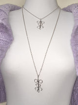 Key Ribbon Necklace(Long)