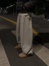 ONE SIDE SNAP BUTTON SWEAT PANTS