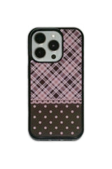 【TPUケース】 Vintage Patch Case_Pink Brown