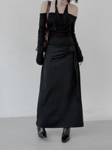 Drape Cowl Neck Halter Off-Shoulder