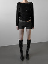 Sherry Layered Boat Neck Tee
