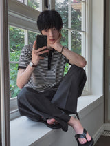 Terry ツータックベルトスラックス