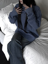 overfit angora round knit (unisex / 4color)