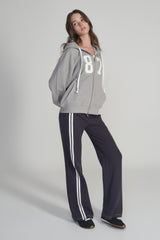 87 Waffle hooded zip-up, Gray