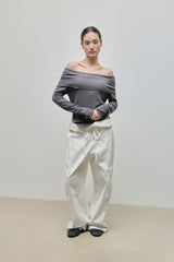 Fold Cargo Pants_Ivory