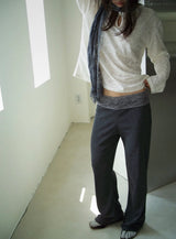 Lace band boots-cut pants(2c)