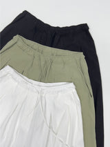 End Two-Tuck Nylon Banding Wide Pants