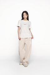 25SS ベーシックロゴウーマンショートスリーブTシャツ クリーム