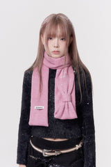 Mini ribbon muffler_pink