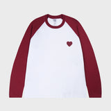 [UNISEX] Dot Heart Raglan Long Sleeve T-shirt