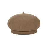 VA Oval-Metal Wool Beret  / Camel