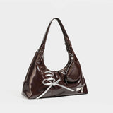 Lace-Up Drawstring Mini Tote Bag