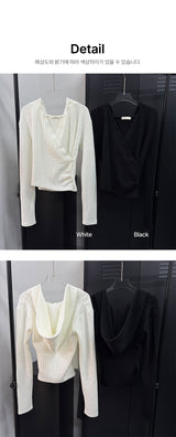 Golgi cross hoodie top(3color)