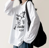 Odd Vintage Printed Boxy Long Sleeve Tee