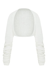 シャーリングウォーマーボレロ(white)
