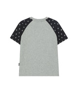 スターポイントラグランTシャツ - メランジグレー / ブラック
