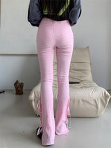 RIBBON BOOTCUT LEGGINGS (4COLOR)