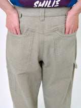 WASHED STITCH CARPENTER PANTS_Light Grey