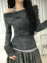 Vintage Washing Halterneck T-Shirt